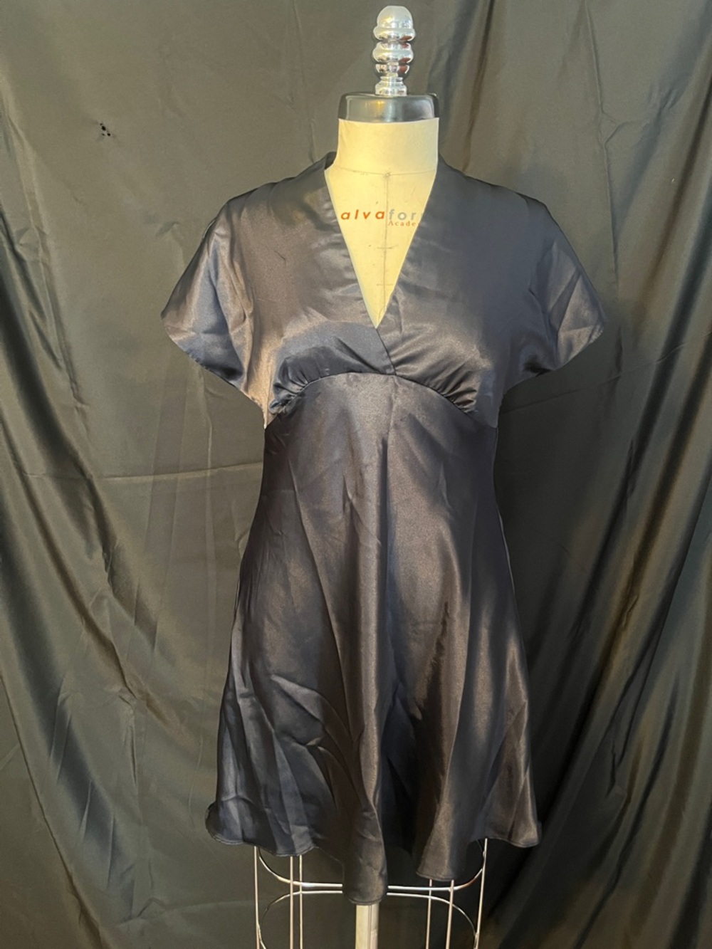 Jones New York Navy Satin Chemise